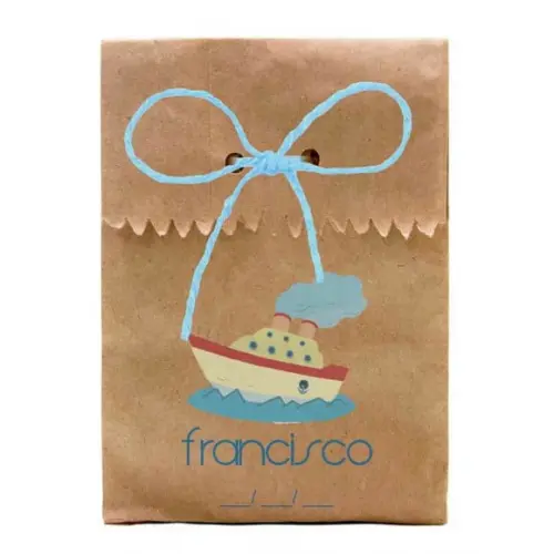 INFANTIL - SAQUINHO PAPEL PERSONALIZADO. C/ FURO E CORDÃO