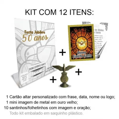 Kit Cartão Altar + Imagem de Divino Espírito Santo, M2