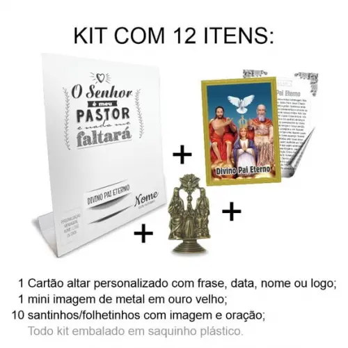 Kit Cartão Altar + Imagem de Divino Pai Eterno, M2