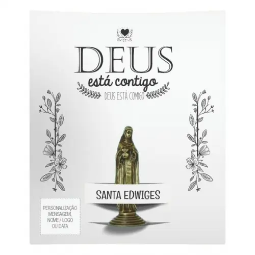 Kit Cartão Altar + Imagem de Santa Edwiges, M1