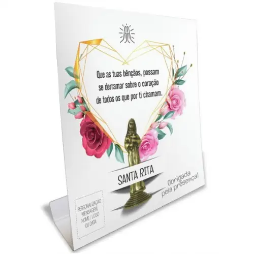 Kit Cartão Altar + Imagem de Santa Rita, M1