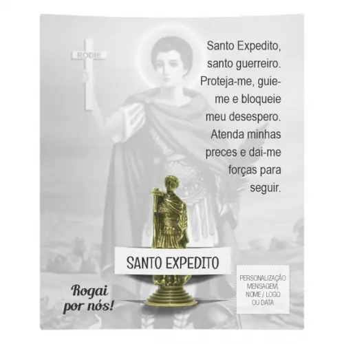 Kit Cartão Altar + Imagem de Santo Expedito, M1