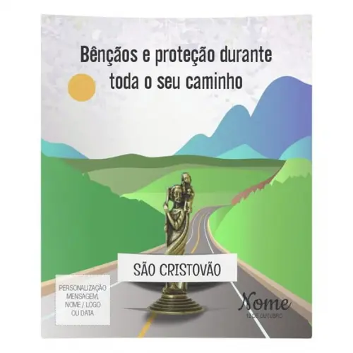 Kit Cartão Altar + Imagem de São Cristovão, M1
