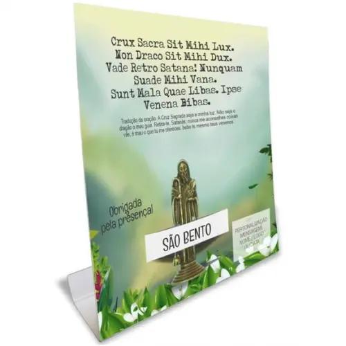 Kit Cartão Altar + Imagem de São Bento, M2