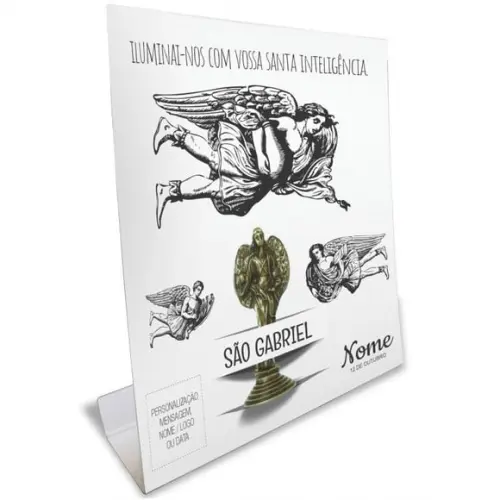 Kit Cartão Altar + Imagem de São Gabriel Arcanjo, M1