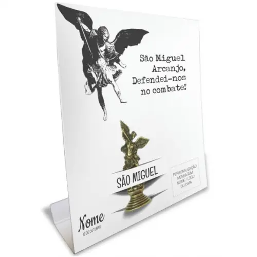 Kit Cartão Altar + Imagem de São Miguel Arcanjo, M1