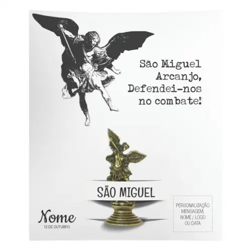 Kit Cartão Altar + Imagem de São Miguel Arcanjo, M1