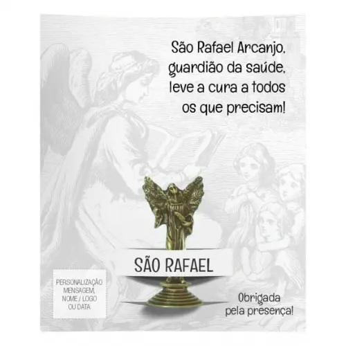Kit Cartão Altar + Imagem de São Rafael Arcanjo, M1
