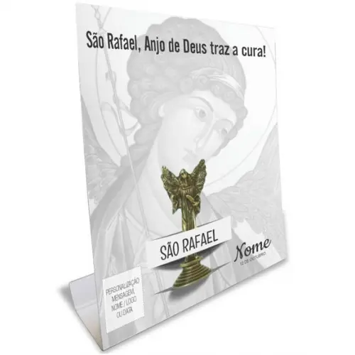 Kit Cartão Altar + Imagem de São Rafael Arcanjo, M2
