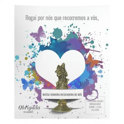 Kit Cartão Altar + Imagem Nossa Sra. Desatadora de Nós, M1