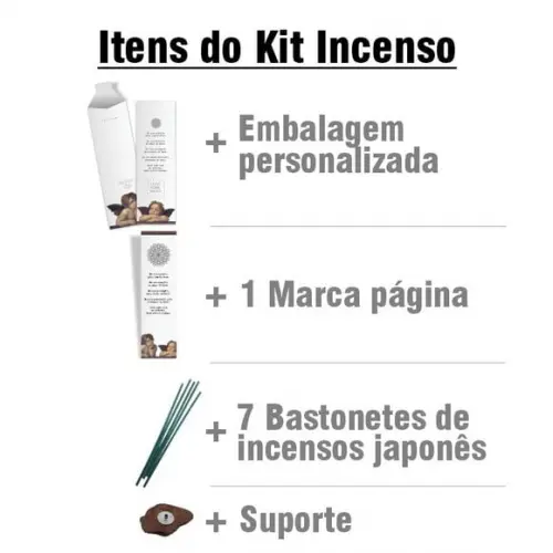 Kit Incenso Personalizado Gratidão. Pacote c/ 24un