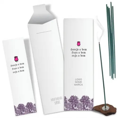 Kit Incenso Personalizado o Bem. Pacote c/ 24un