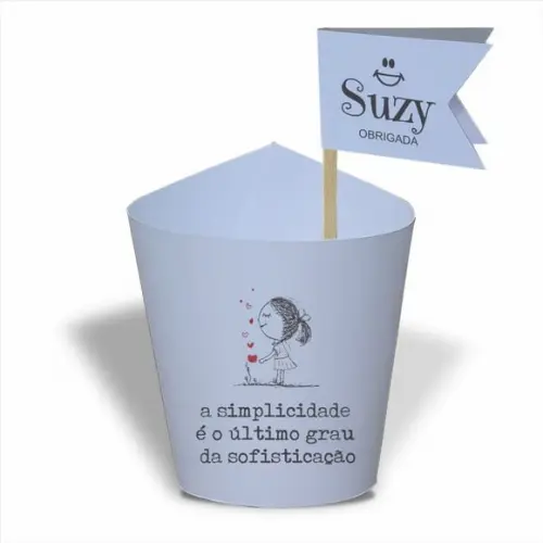 Rótulo mini suculenta + tag bandeirinha + palito. Frases