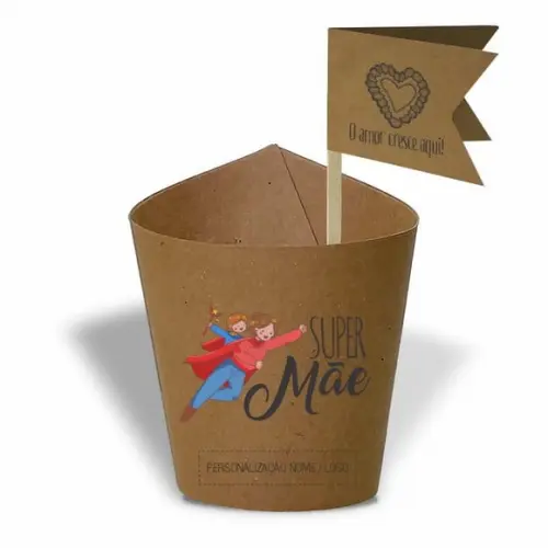 Rótulo Mini Suculenta Dia das Mães, Personalizado. Mod.04