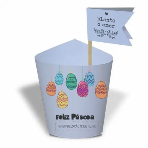Rótulo Mini Suculenta Feliz Páscoa, Personalizado. Mod.01