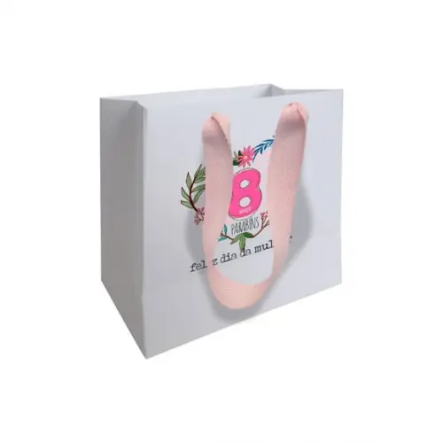 Sacolinha com Alça, Dia das Mulheres, Personalizada. Mod.03