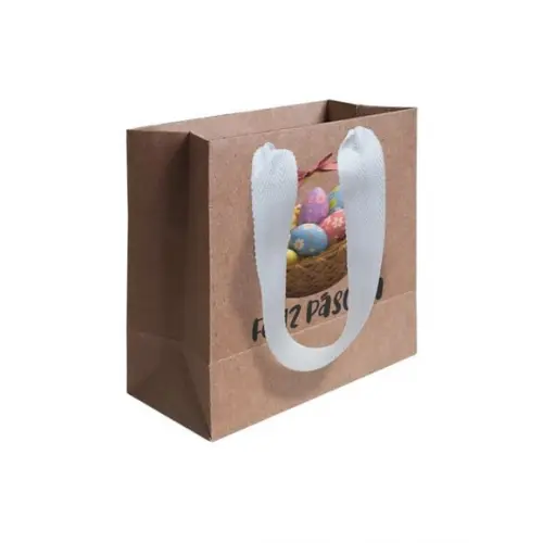 Sacolinha com Alça, Feliz Páscoa, Personalizada. Mod.02.