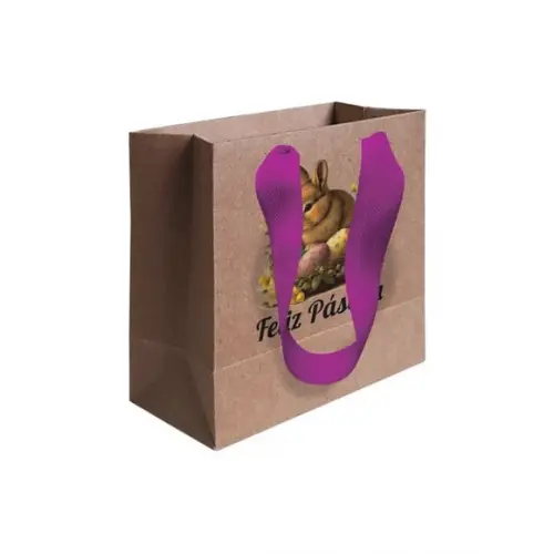 Sacolinha com Alça, Feliz Páscoa, Personalizada. Mod.04.