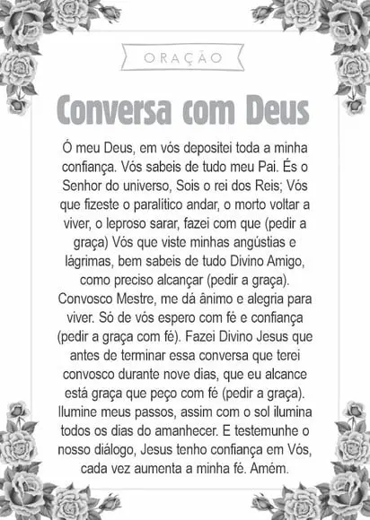 Santinho Conversa com Deus. Pcte c/ 250 Unids