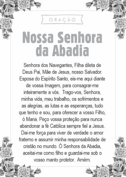 Santinho Nossa Senhora da Abadia. Pcte c/ 250 Unids