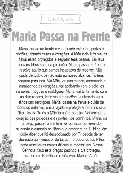 Santinho Maria Passa na Frente. Pcte c/ 250 Unids