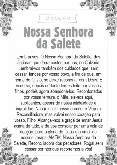 Santinho Nossa Senhora da Salete. Pcte c/ 250 Unids