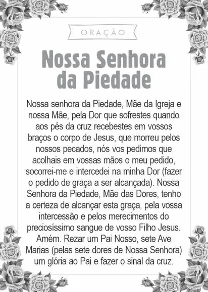 Santinho Nossa Senhora da Piedade. Pcte c/ 250 Unids