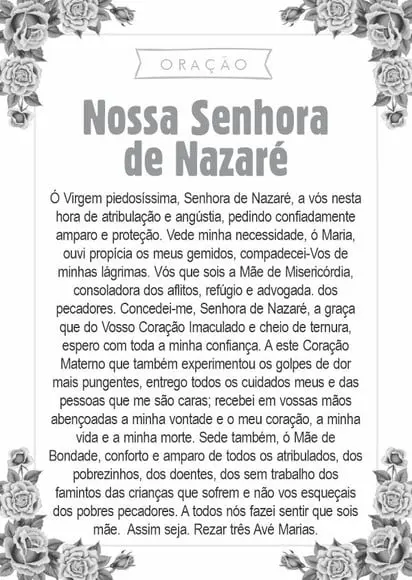 Santinho Nossa Senhora de Nazaré. Pcte c/ 250 Unids