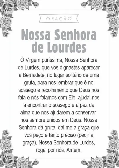 Santinho Nossa Senhora de Lourdes. Pcte c/ 250 Unids