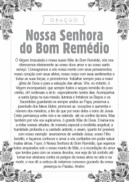 Santinho Nossa Senhora do Bom Remédio. Pcte c/ 250 Unids