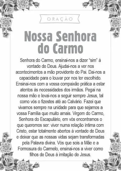 Santinho Nossa Senhora do Carmo. Pcte c/ 250 Unids