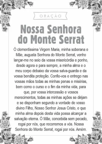 Santinho Nossa Senhora do Monte Serrat. Pcte c/ 250 Unids