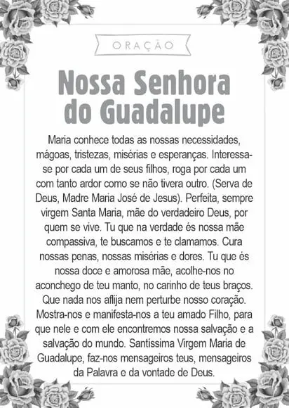Santinho Nossa Senhora do Guadalupe. Pcte c/ 250 Unids