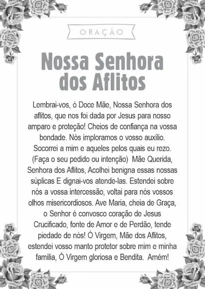 Santinho Nossa Senhora dos Aflitos. Pcte c/ 250 Unids