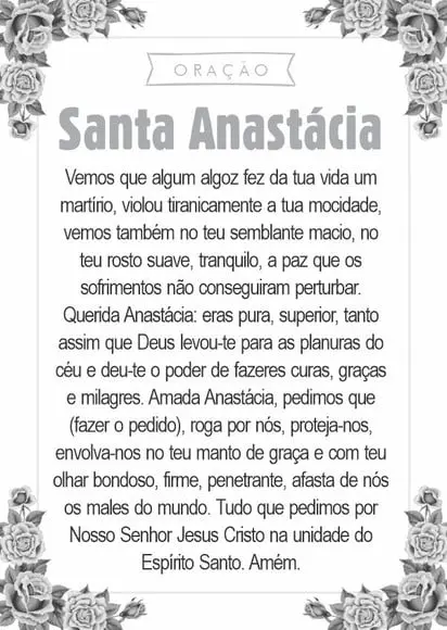 Santinho Santa Anastácia. Pcte c/ 250 Unids
