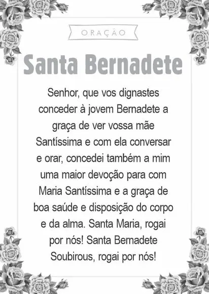 Santinho Santa Bernadete. Pcte c/ 250 Unids
