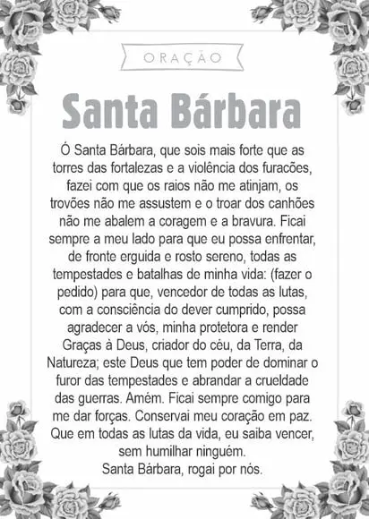 Santinho Santa Bárbara. Pcte c/ 250 Unids