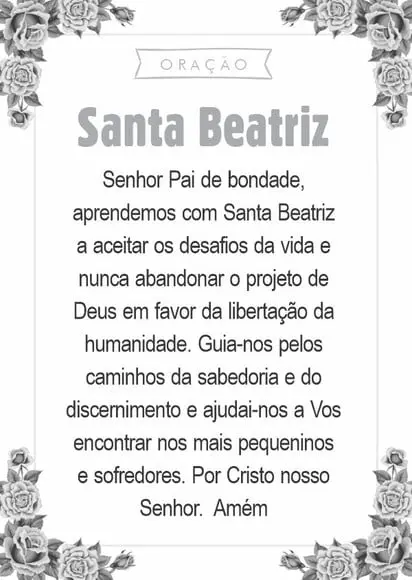 Santinho Santa Beatriz. Pcte c/ 250 Unids