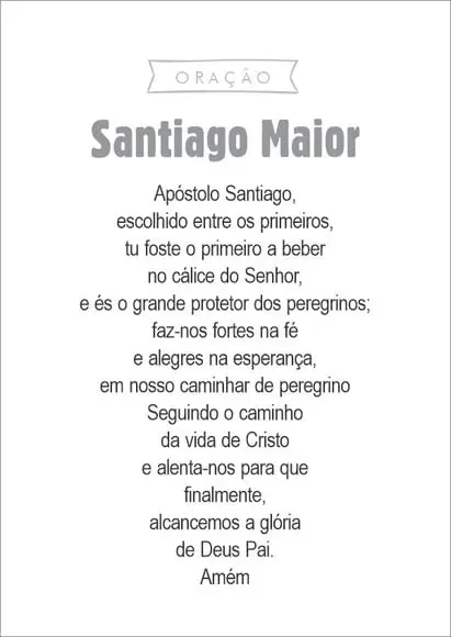 Santinho Santiago Maior. Mod1. Pcte c/ 250 Unids