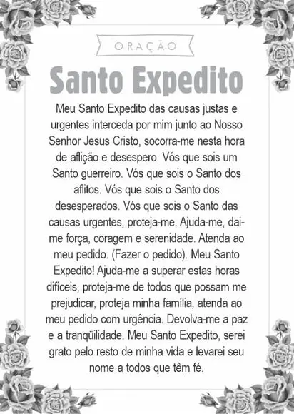 Santinho Santo Expedito. Pcte c/ 250 Unids