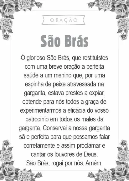Santinho São Brás. Pcte c/ 250 Unids