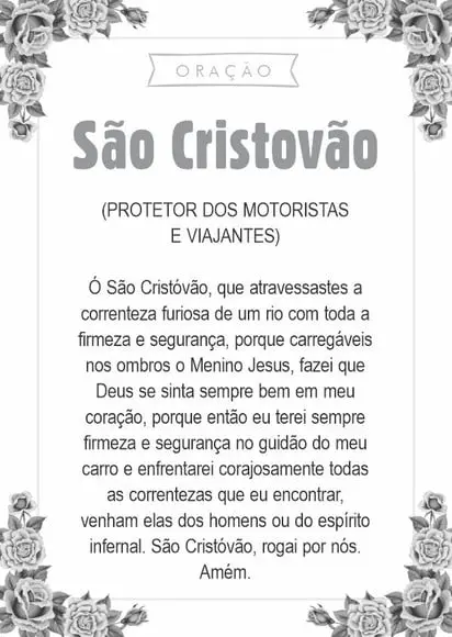 Santinho São Cristovão. Pcte c/ 250 Unids