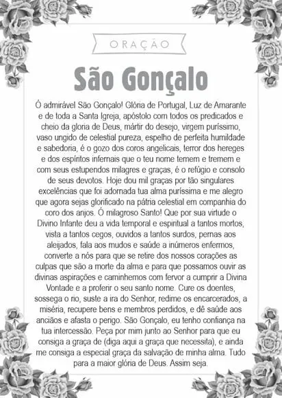 Santinho São Gonçalo. Pcte c/ 250 Unids