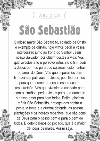 Santinho São Sebastião. Pcte c/ 250 Unids
