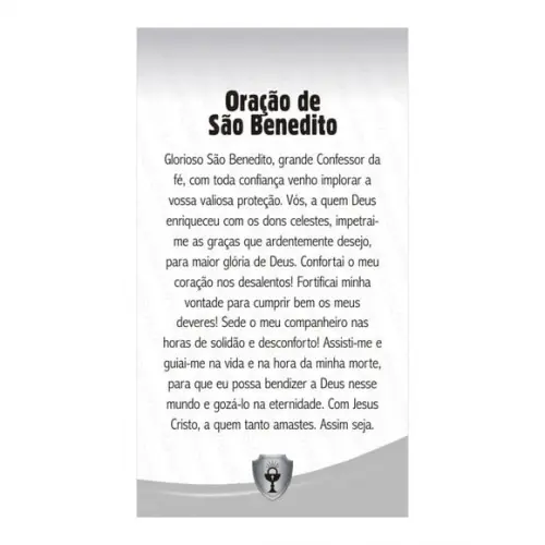 SÃO BENEDITO | CARTÃO DE BOLSO + MINI IMAGEM