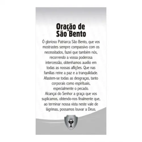 SÃO BENTO | CARTÃO DE BOLSO + MINI IMAGEM