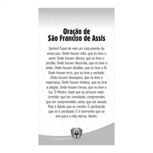 SÃO FRANCISCO DE ASSIS | CARTÃO DE BOLSO + MINI IMAGEM