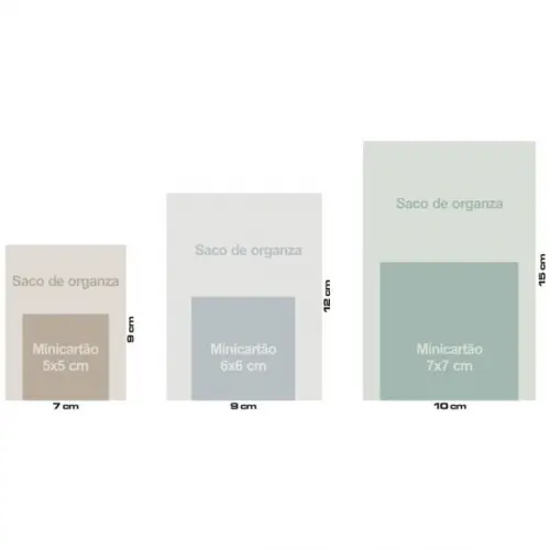 SAQUINHO DE ORGANZA + MINI CARTÃO - SÃO BENTO