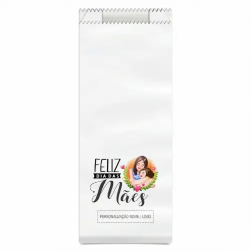 Saquinho de Papel Dia das Mães, Personalizado. Mod.03.