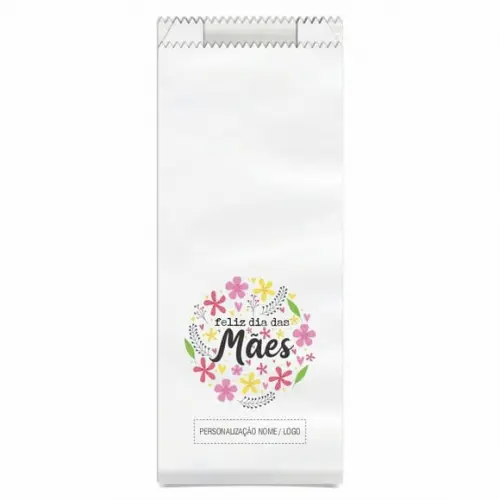 Saquinho de Papel Dia das Mães, Personalizado. Mod.01.